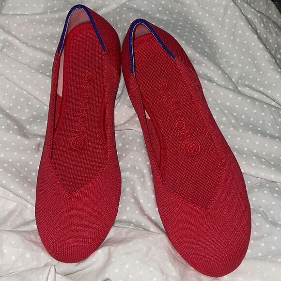 Rothy’s Scooter Red Round Toe Flats 6.5 - Picture 5 of 10